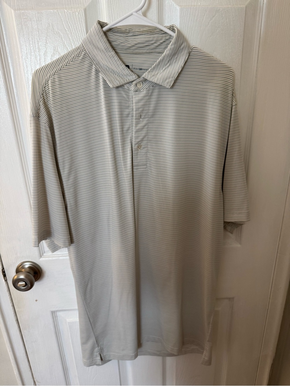 Men's Onward Reserve Short-Sleeve Polo Shirt in Navy and Green Stripe